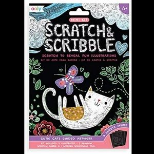 Scratch & Scribble 6 Sheet Mini Art Kit Cutie Cats
